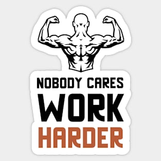 Work Harder Sticker